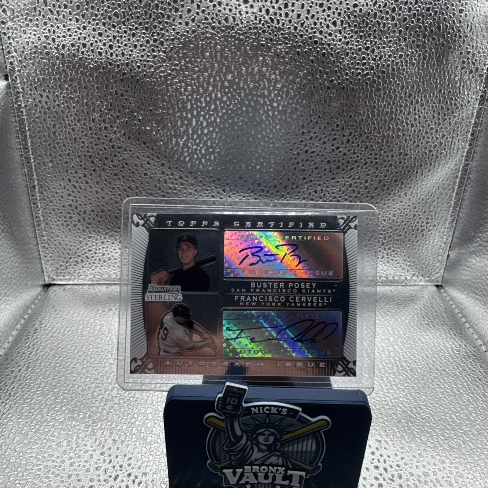 2009 Bowman Sterling - Dual Autographs Buster Posey, Francisco Cervelli #DA-BPFC