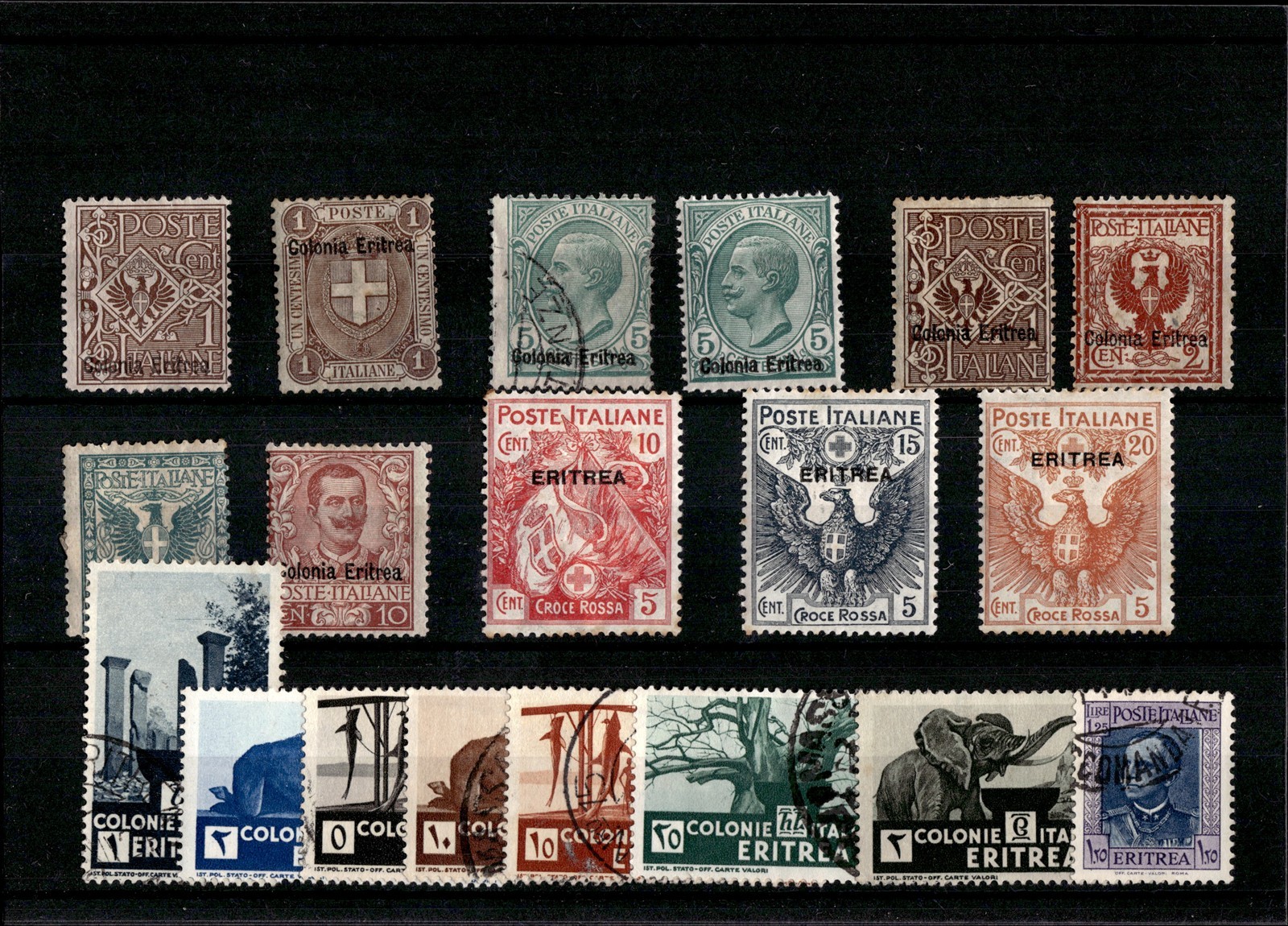 Italian colonies Eritrea 1896-1931 MH/used stamps (CV $75 EUR65)