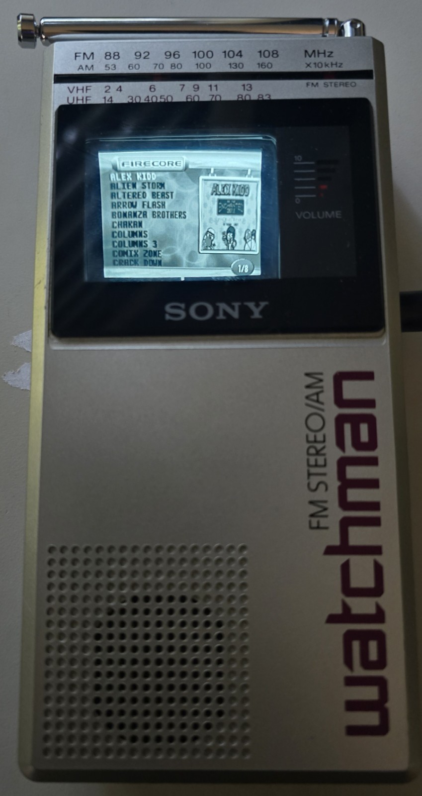 Vintage 1985 Sony Watchman TV Model FD-30A