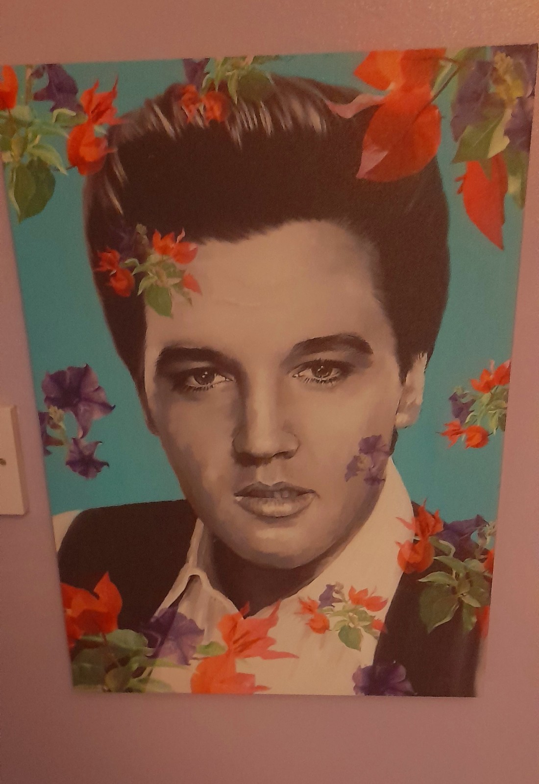 Elvis Presley LARGE CANVAS 36 X 26 INCH. Limited edition