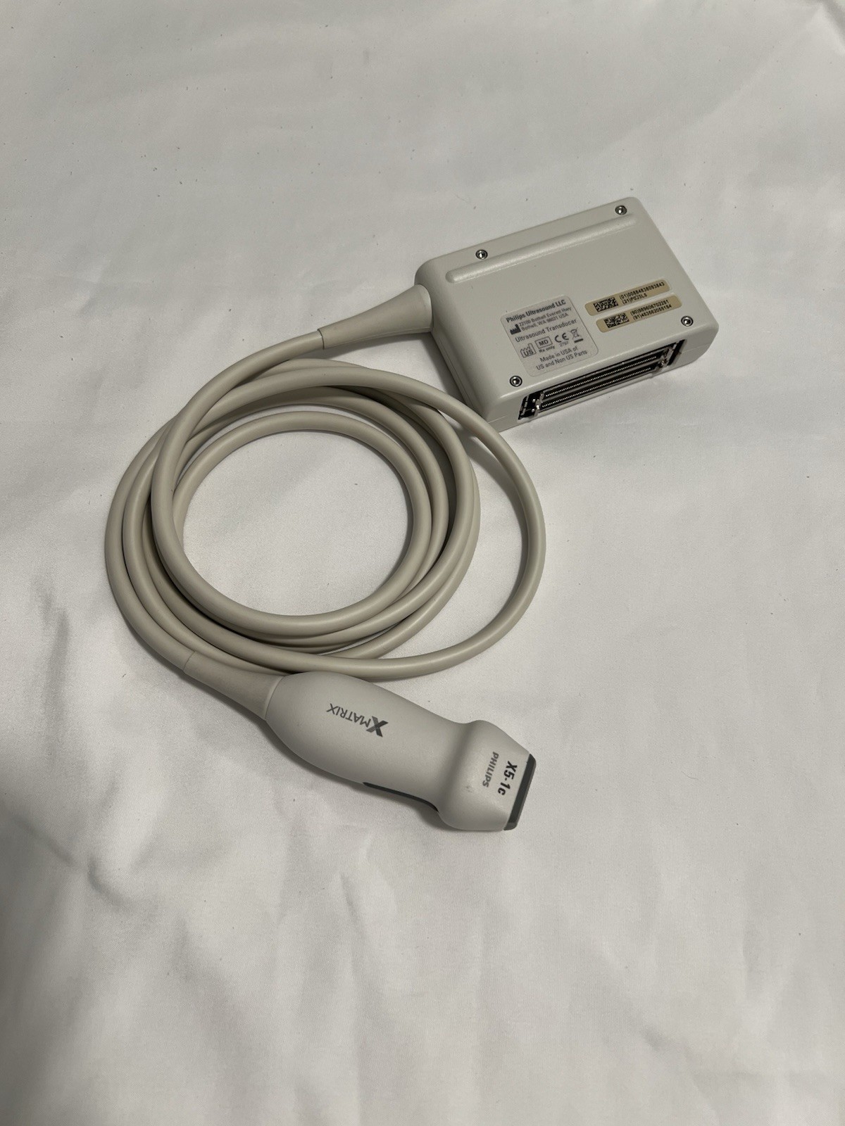 PHILIPS X5-1C TRANSDUCER PROBE REF 453562055184TESTED FOR PARTS OR REPAIR