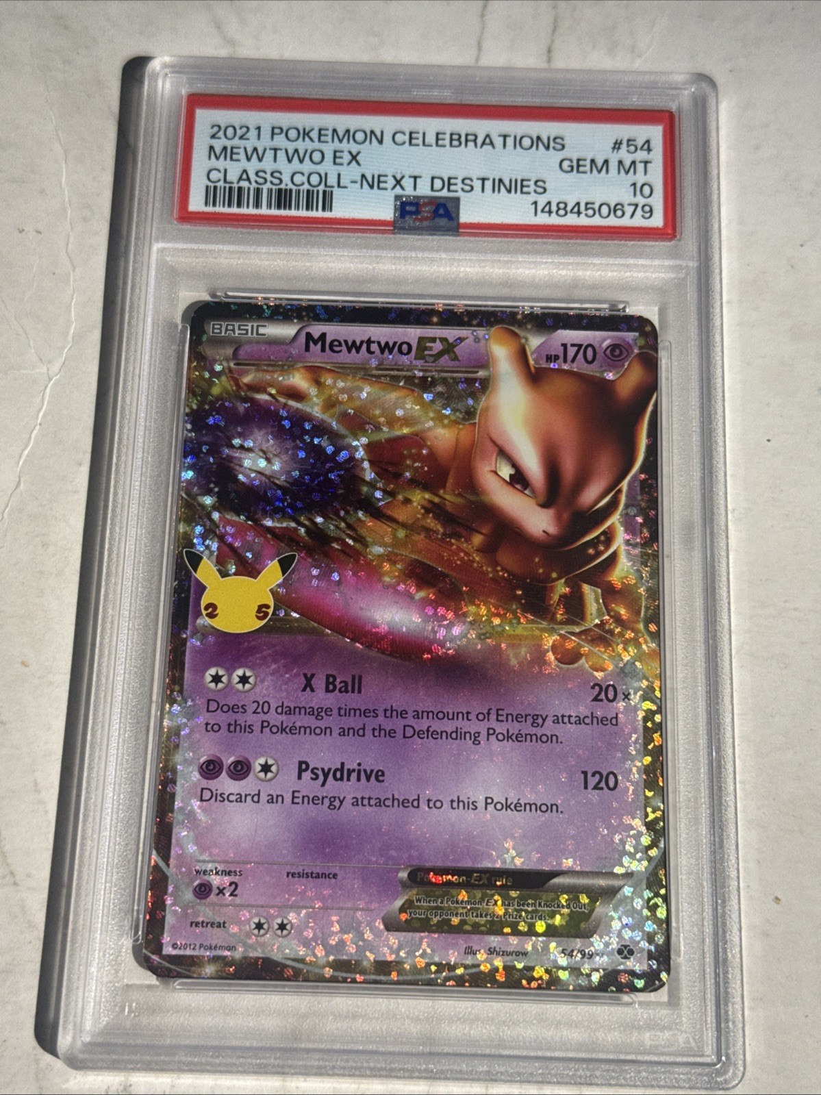 2021 POKEMON MEWTWO EX CELEBRATIONS CLASSIC COLLECTION #54 PSA 10 2021 POKEMON MEWTWO EX CELEBRATIONS CLASSIC COLLECTION #54 PSA 10
