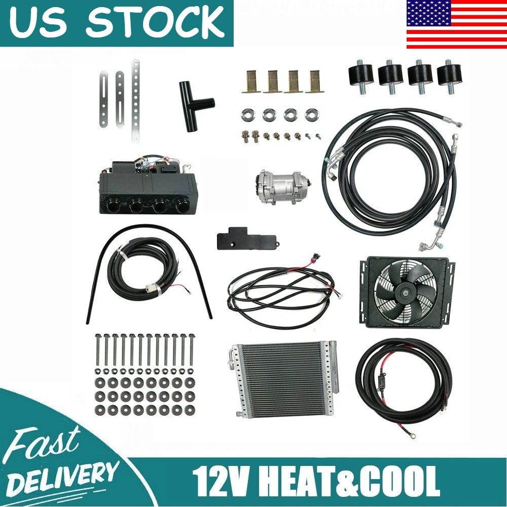 12V Compact Electric Cool&Heat Underdash Air Conditioner DC Car Auto A/C Kit 12V Compact Electric Cool&Heat Underdash Air Conditioner DC Car Auto A/C Kit