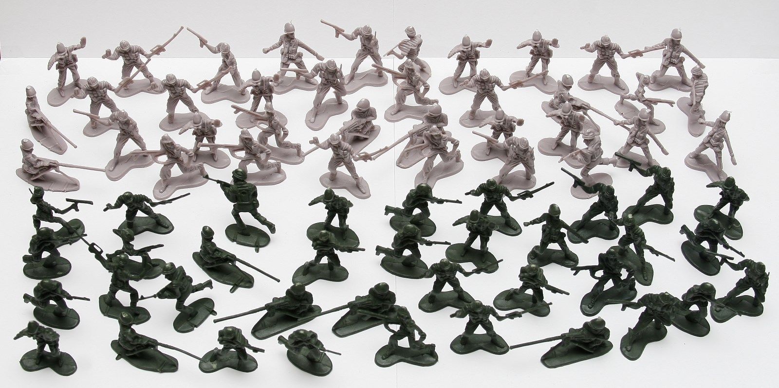 NEW 72 PCS ARMY MEN TOY SOLDIERS MILITARY FORCE GREEN PLASTIC FIGURINE FIGURE