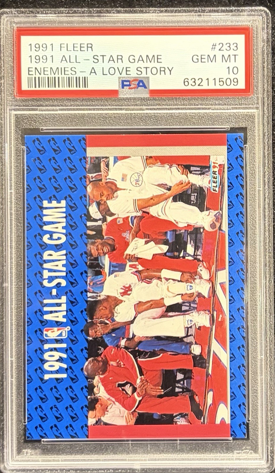 1991-92 Fleer 1991 All-Star Game Michael Jordan, C Barkley,  Ewing #233 PSA 10