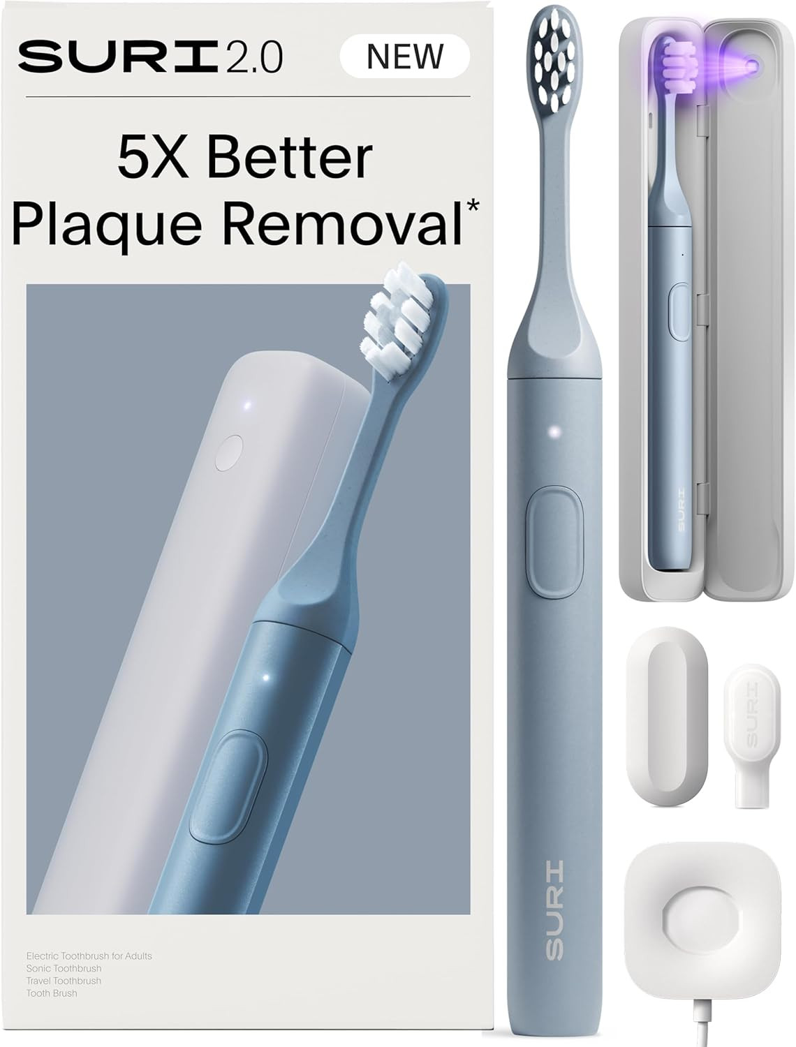2.0 New Sonic Electric Toothbrush with Pressure Sensor & Uv-Cleaning Travel Case 2.0 New Sonic Electric Toothbrush with Pressure Sensor & Uv-Cleaning Travel Case