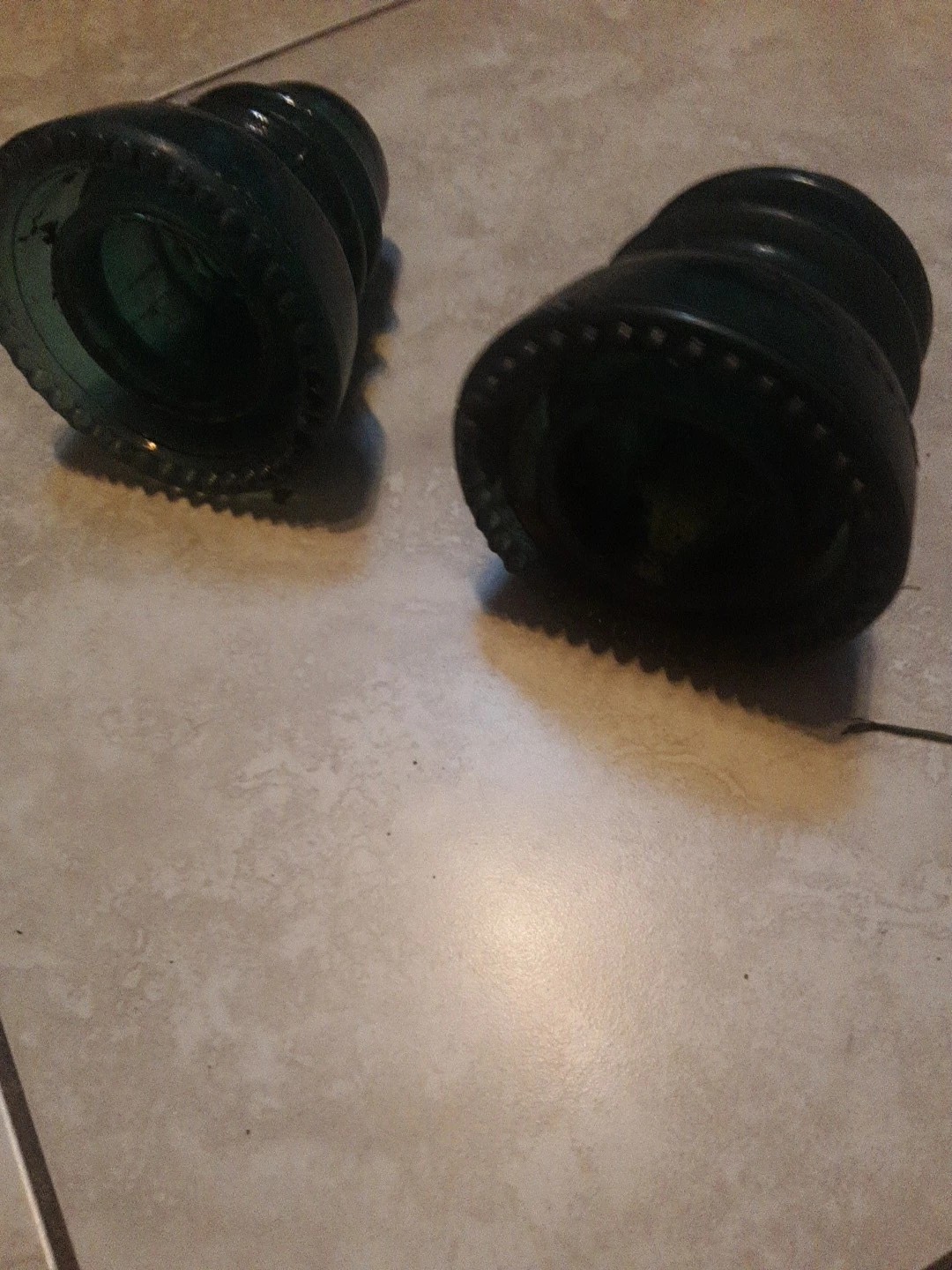 2 Vintage Hemingray blue glass insulator Lot of 2 Similar 2 Vintage Hemingray blue glass insulator Lot of 2 Similar