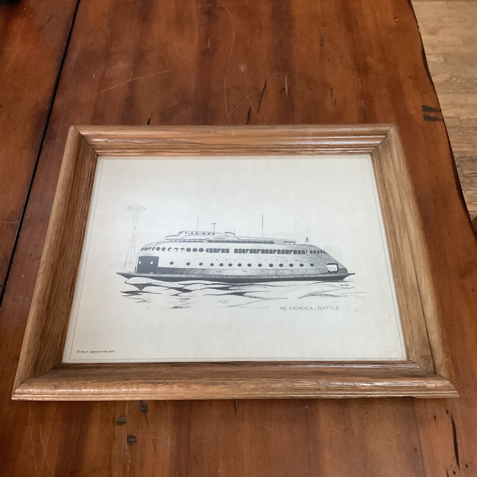 Vintage MV Kalakala Ferry Seattle Puget Sound Art Deco B&W Framed Print 16.5 Vintage MV Kalakala Ferry Seattle Puget Sound Art Deco B&W Framed Print 16.5