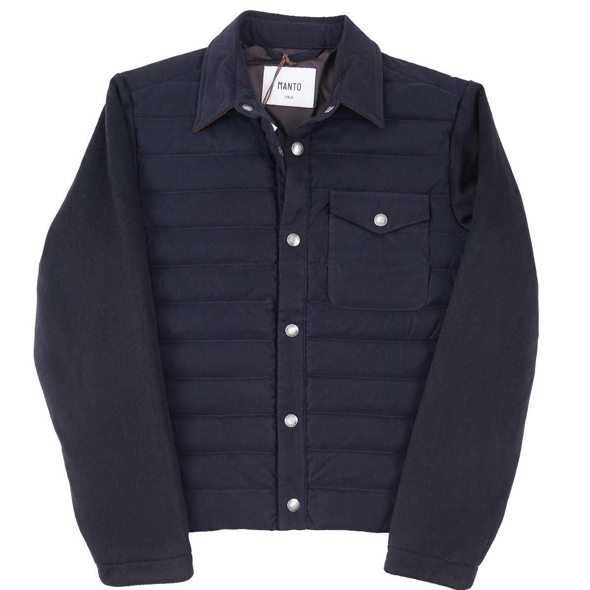 Manto Down-Filled Quilted Puffer Jacket with Cashmere Sleeves M (Eu 50) NWT