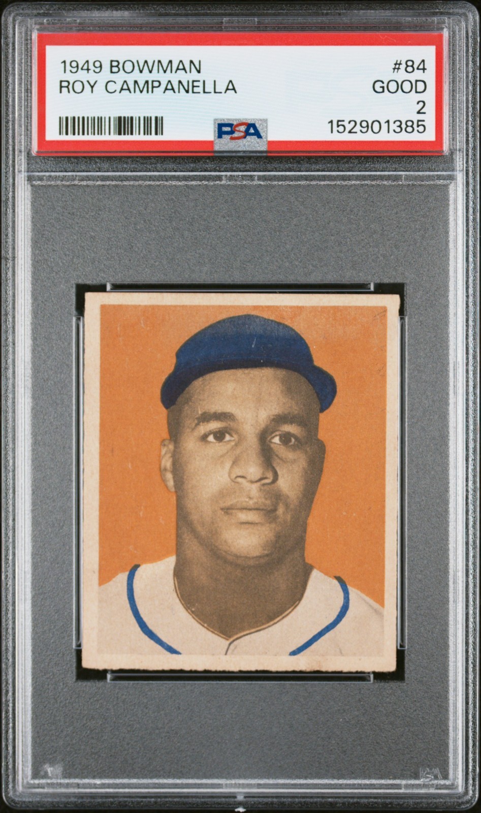 ROY CAMPANELLA 1949 Bowman #84 Rookie RC PSA 2 Centered, No Creases + Eye Appeal
