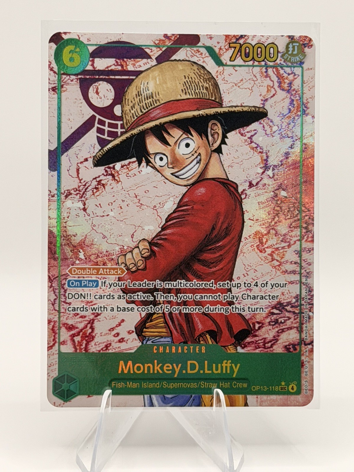 One Piece CCG Monkey.D.Luffy OP13-118 Secret Rare Alt Art Foil EN