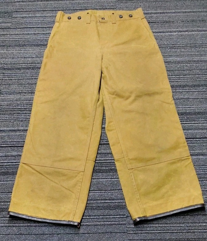 Filson Double Tin Cloth Oil Finish Pants Made USA Men\'s 30 Dark Tan Hunting Work