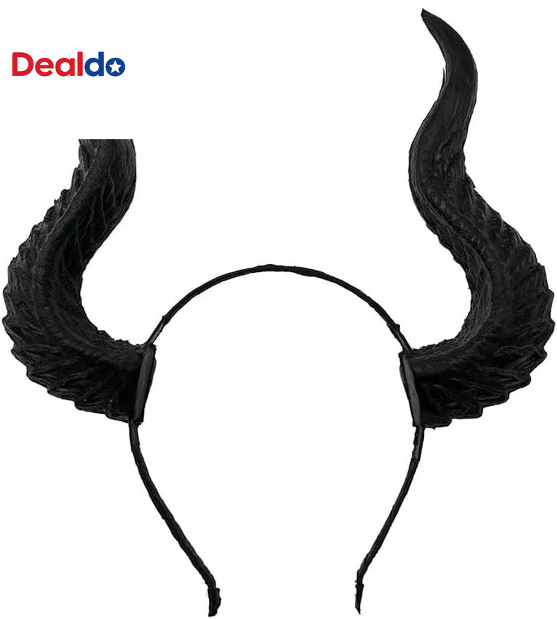 Devil Horns Headband Demon Witch Horn Headpiece Gothic Halloween Cosplay
