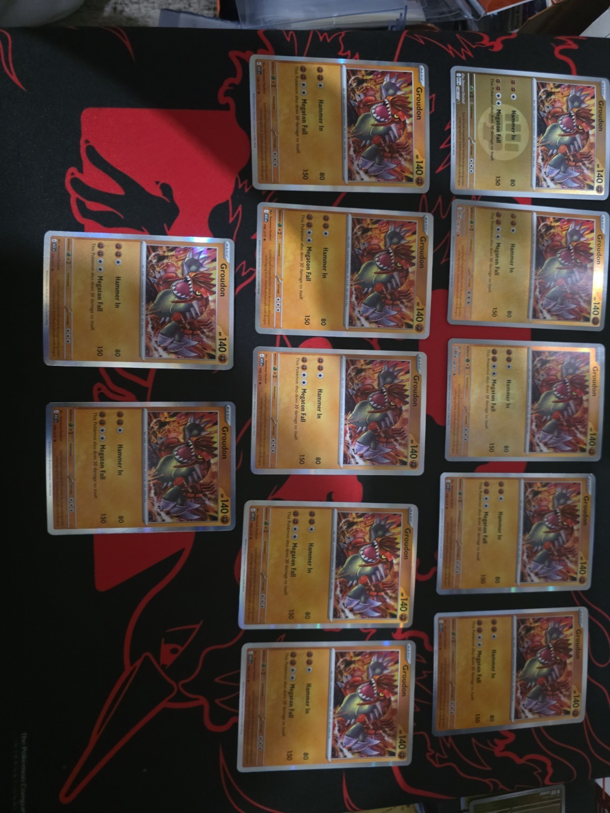 Pokemon Ascended Heroes Groudon 108/217 Revers Holo X3 Holo X9 Lot X12