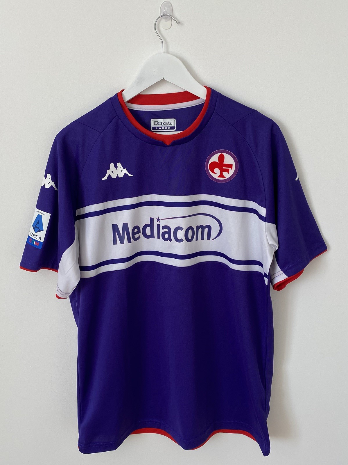 Kappa Fiorentina 2021 2022 Home Football Shirt Mens Large L Purple 