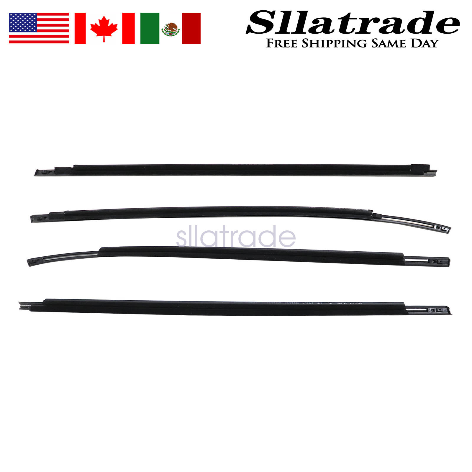 4X Outside Door Weatherstrip Belt for Hyundai Tucson 2009-2017 822102S000