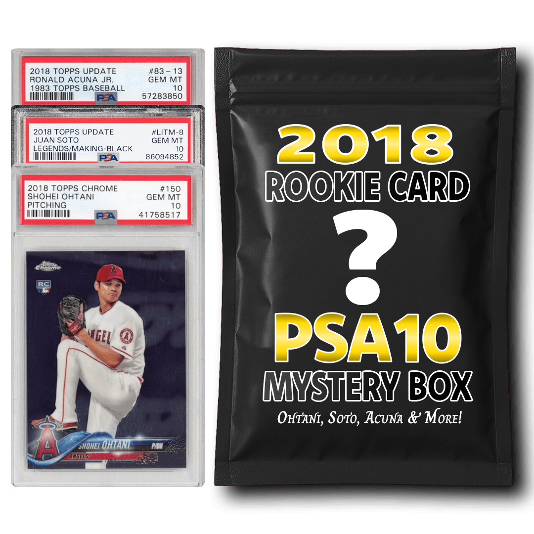 PSA 10 Graded 2018 MLB Rookie Card Mystery Box (Ohtani, Soto, Acuna & More)