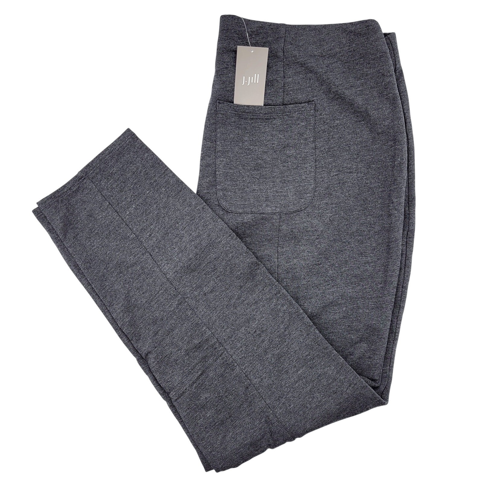 J.Jill Purejill Tapered Ankle Pants L Charcoal Pima Cotton Modal Stretch NWT