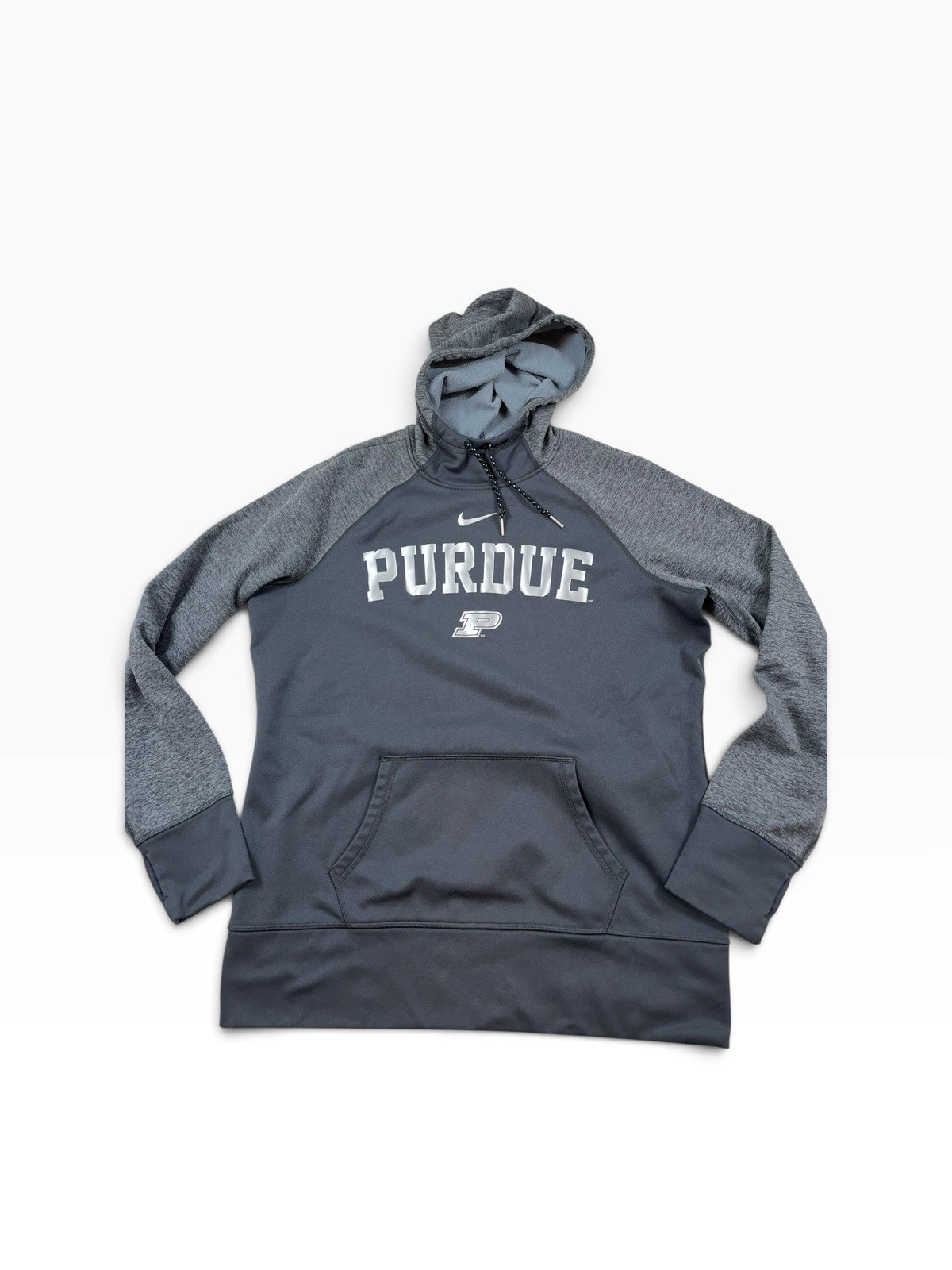 Gray Nike Therma-Fit Purdue Boilermakers Hooded Sweatshirt Hoody Men\'s XL Gray Nike Therma-Fit Purdue Boilermakers Hooded Sweatshirt Hoody Men\'s XL