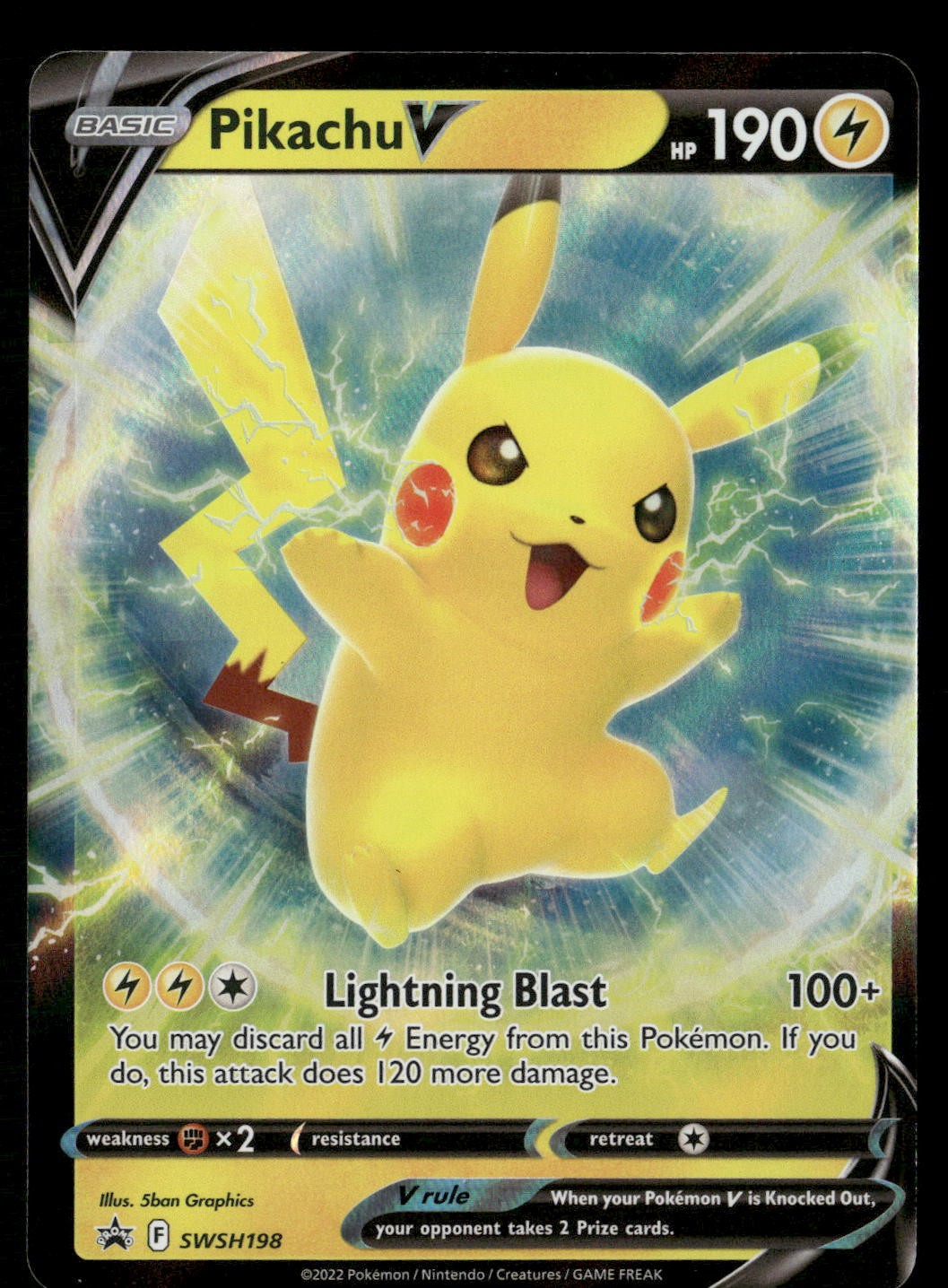 Pikachu V SWSH198 Holo Promo Sword & Shield Promo Pokemon NM/M