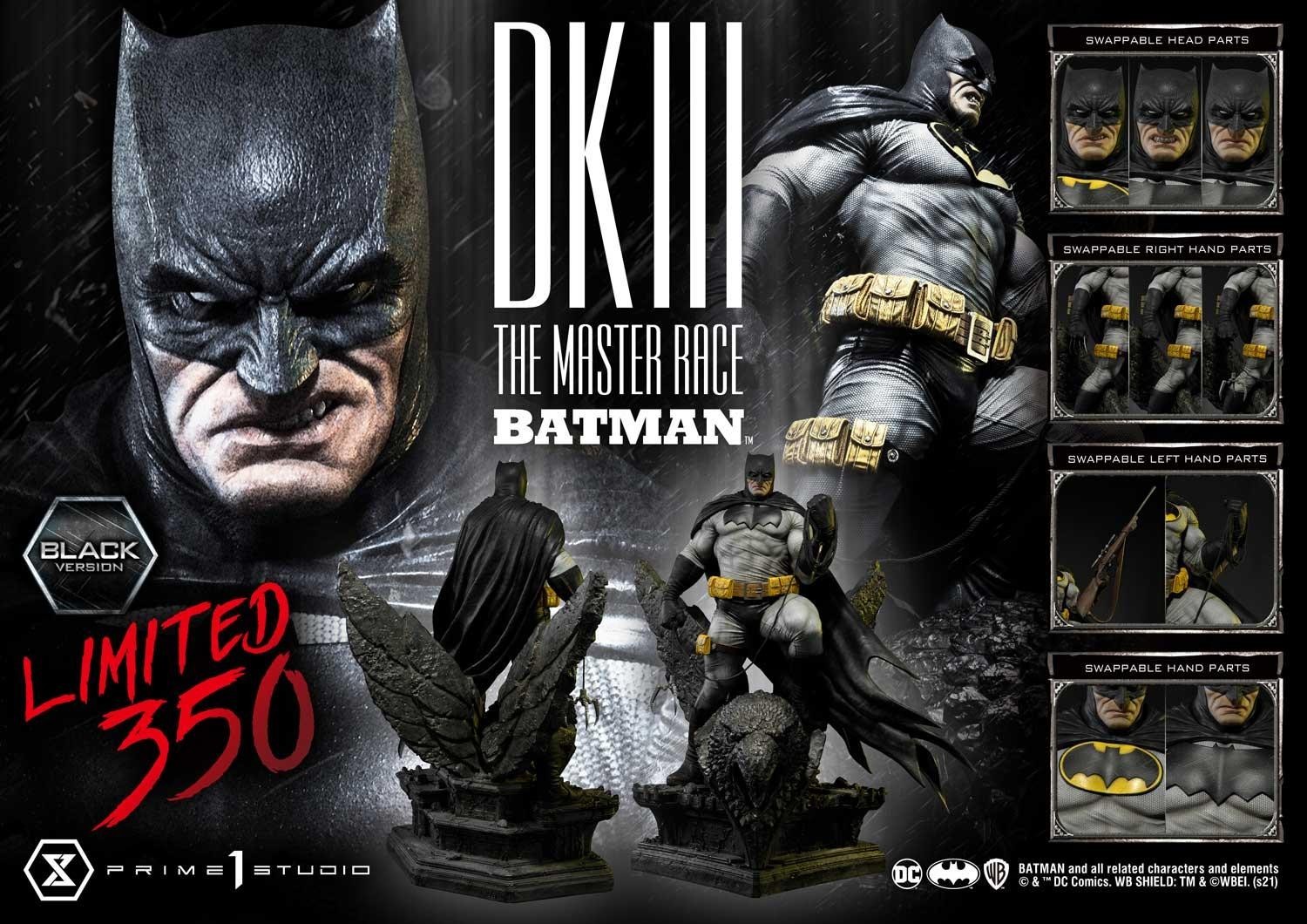Prime 1 Studio Dark Knight DKIII The Master Race Batman 1/3 Statue Black Version