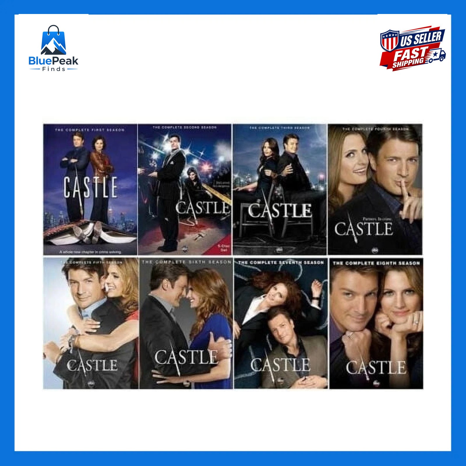 Castle Seasons 1-8 DVD Complete Series Brand New Sealed Region 1 USA