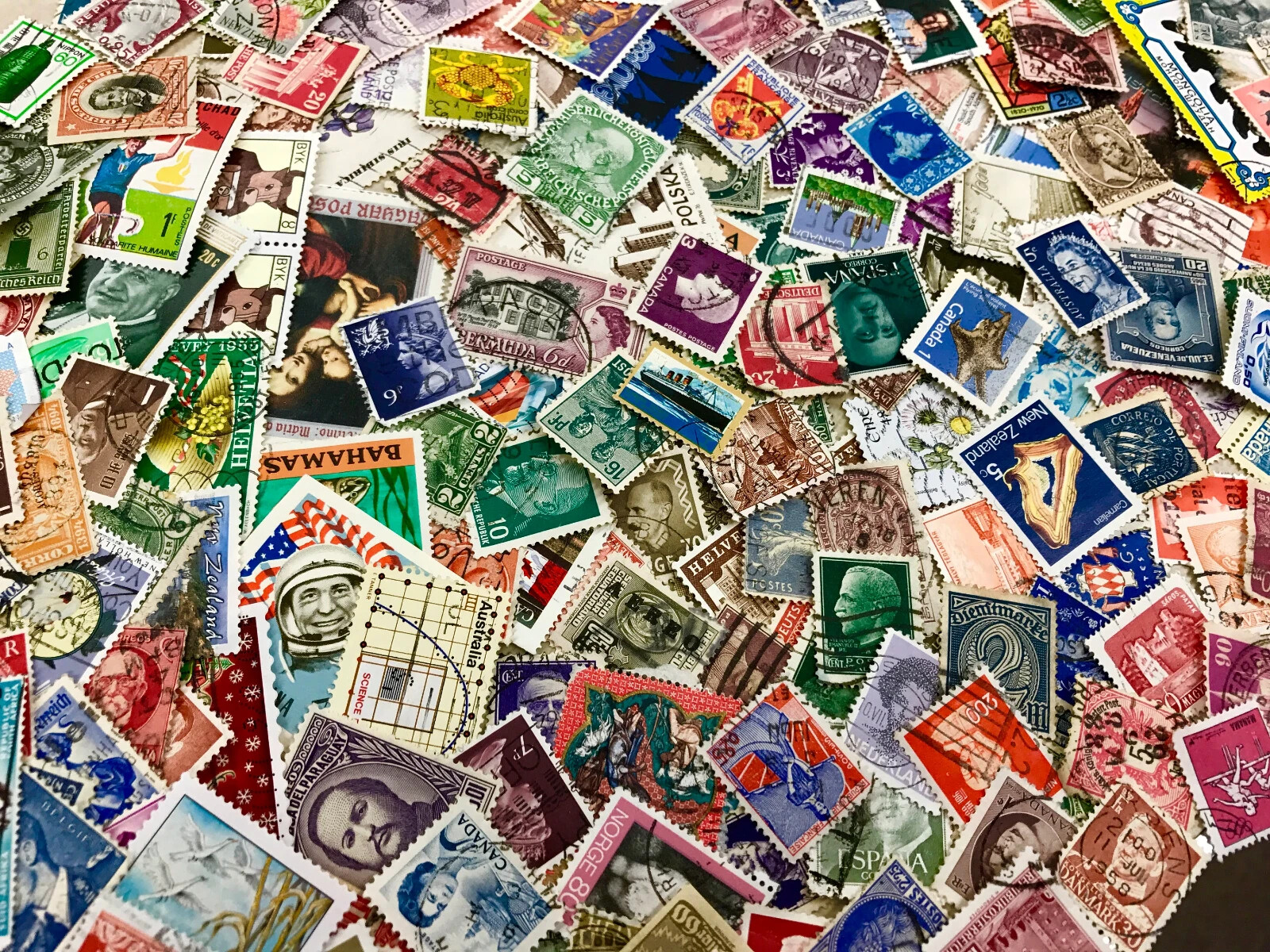 100+ WORLDWIDE Vintage Postage Stamps Off Paper - NO DUPLICATES & 