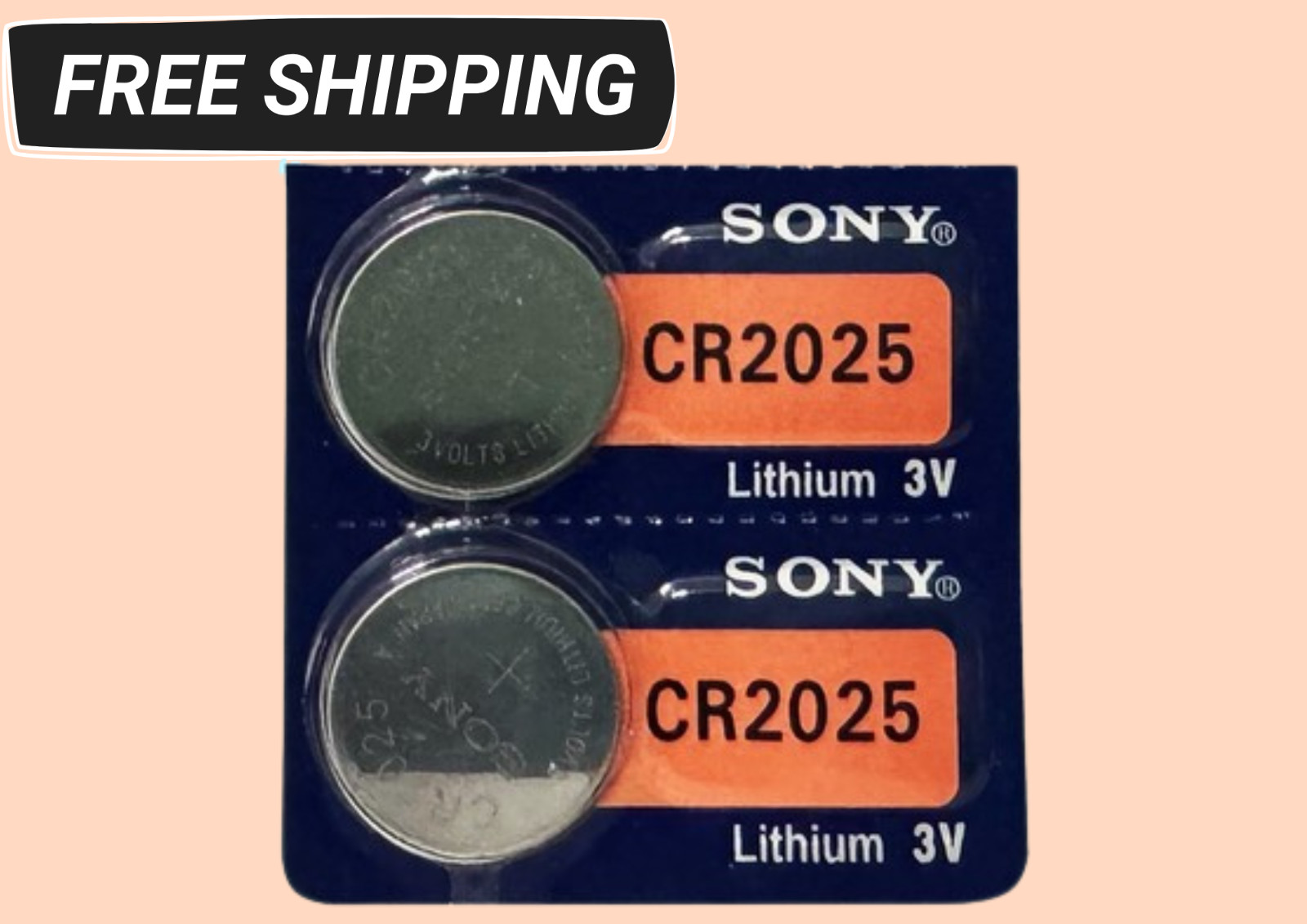 SONY CR2025 - Lithium 3V  /  2 Pcs.