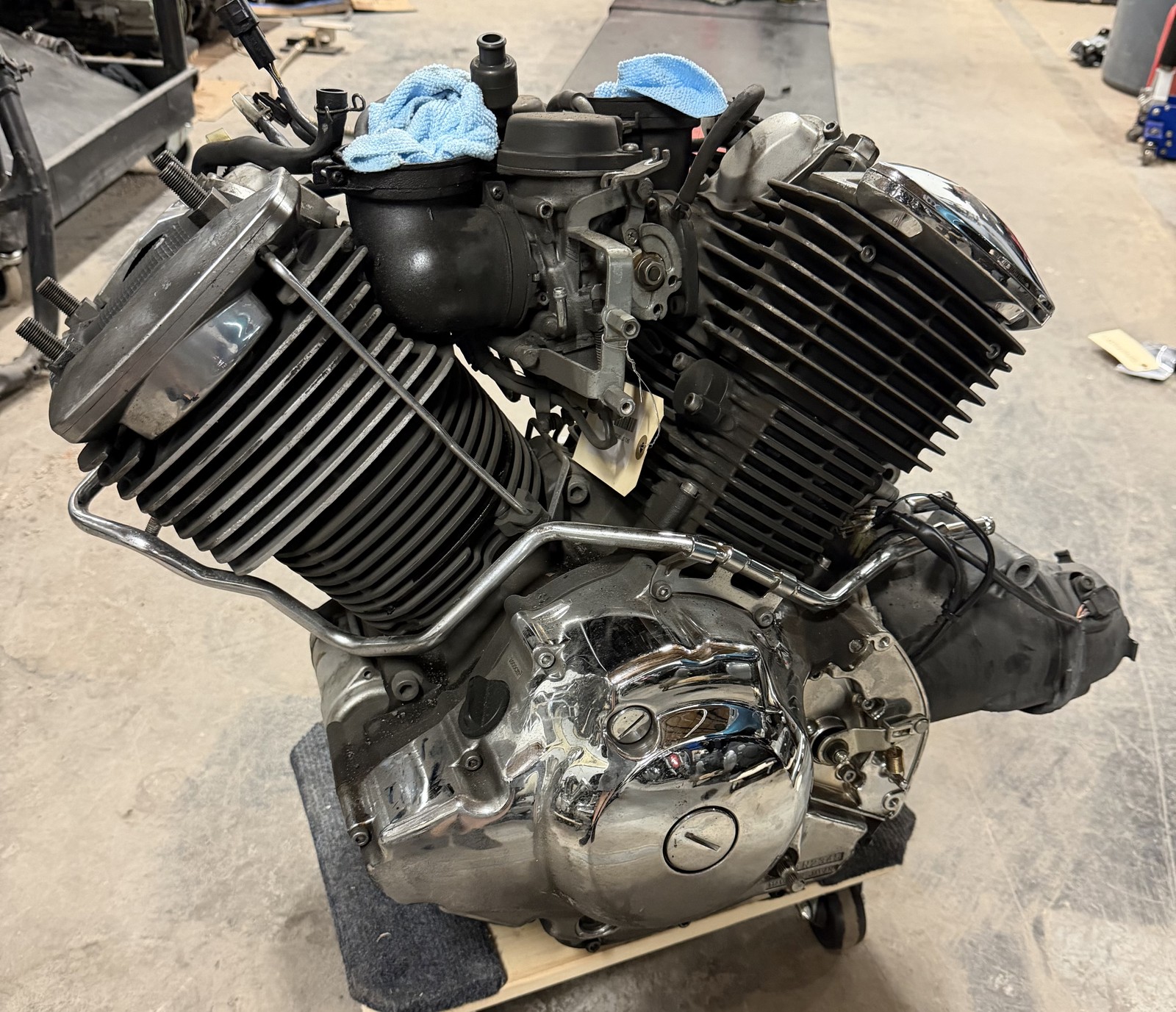 02-09 Yamaha V Star 1100 Silverado Complete Engine Motor Transmission PARTS ONLY