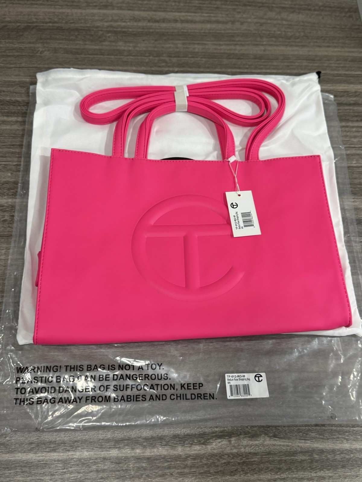 Telfar Medium Shopping Bag PINK Rose Purse Tote NEW 15x10x12 Telfar Medium Shopping Bag PINK Rose Purse Tote NEW 15x10x12