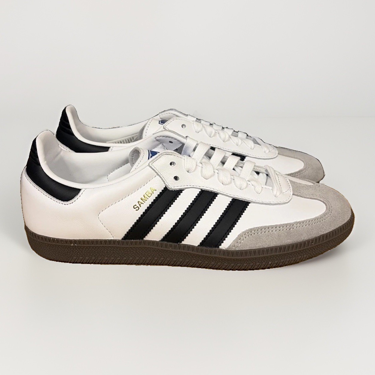 Size 8 - adidas Samba OG Low White Black Gum/Damaged Box B75806