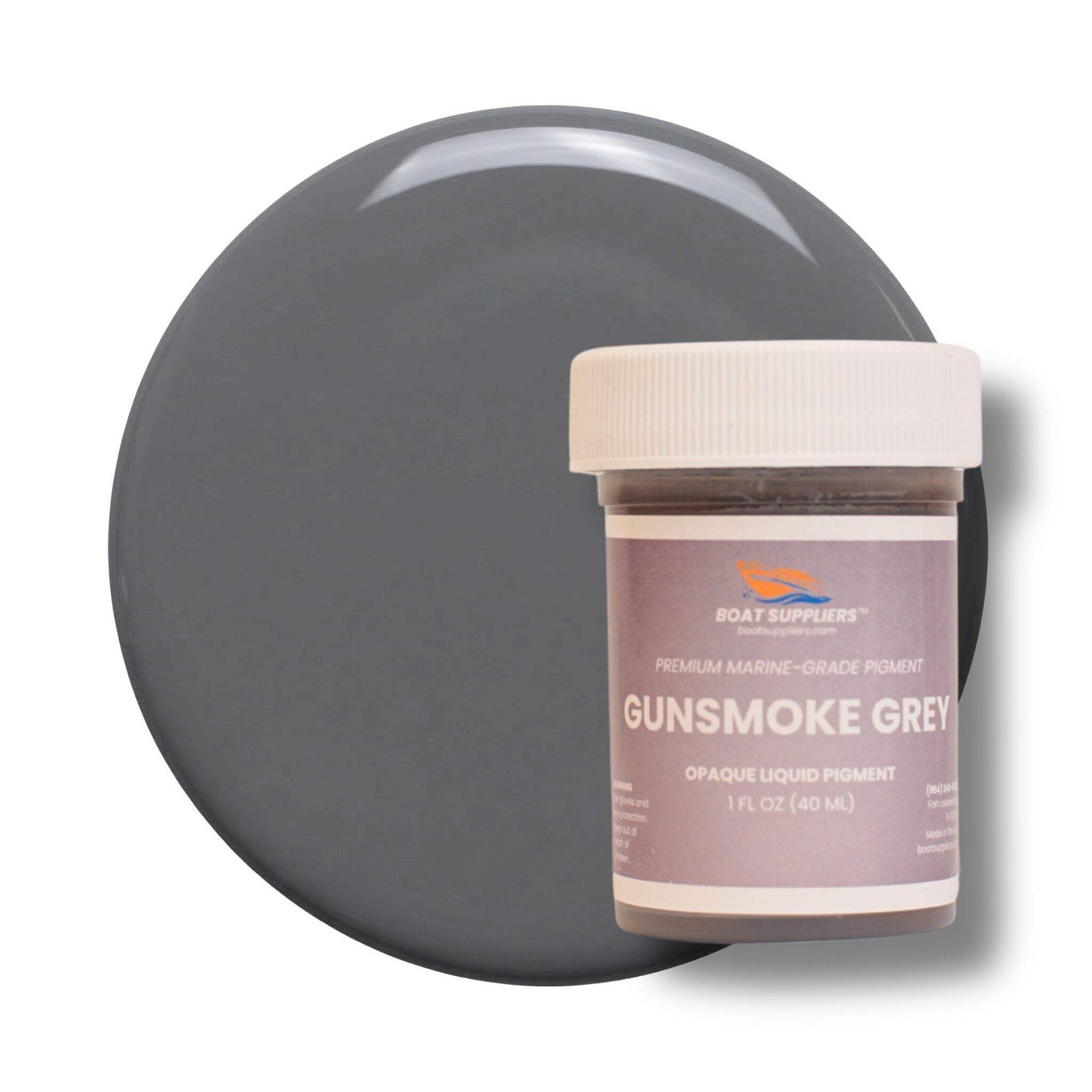 Grey Epoxy Resin Pigment – Opaque Liquid Colorant for Resin Art & Gelcoat 1oz