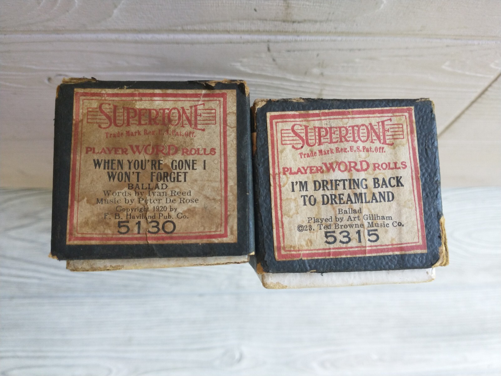 Lpt of 2 Supertone Player Word Rolls  5130 5315