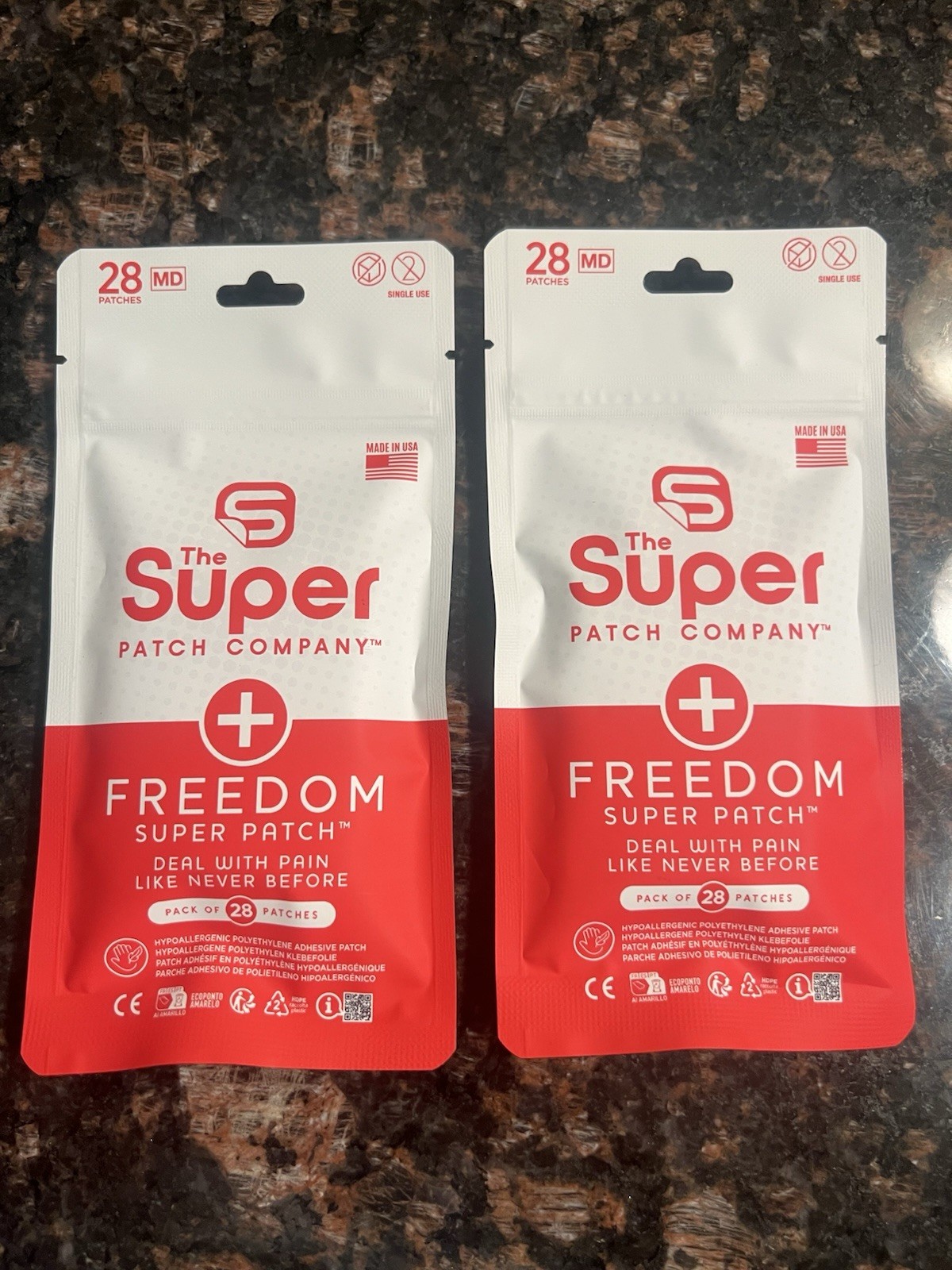 The Super Patch : FREEDOM - 2 Packs of 28 Patches The Super Patch : FREEDOM - 2 Packs of 28 Patches