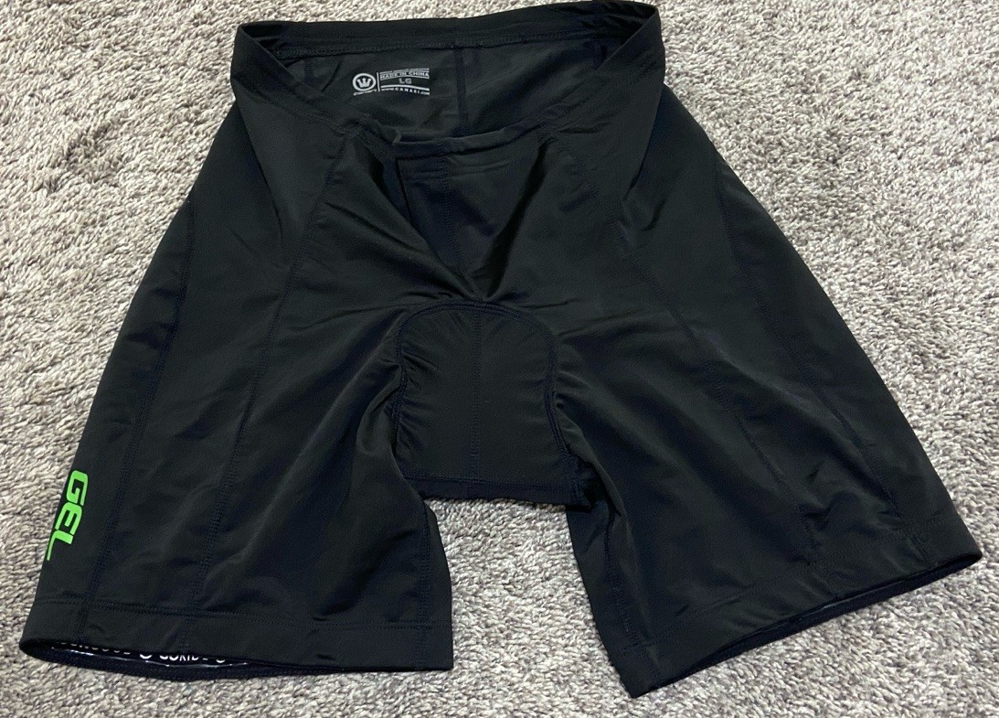 Canari Gel Padded Shorts Mens Large Black Compression Stretchy Canari Gel Padded Shorts Mens Large Black Compression Stretchy