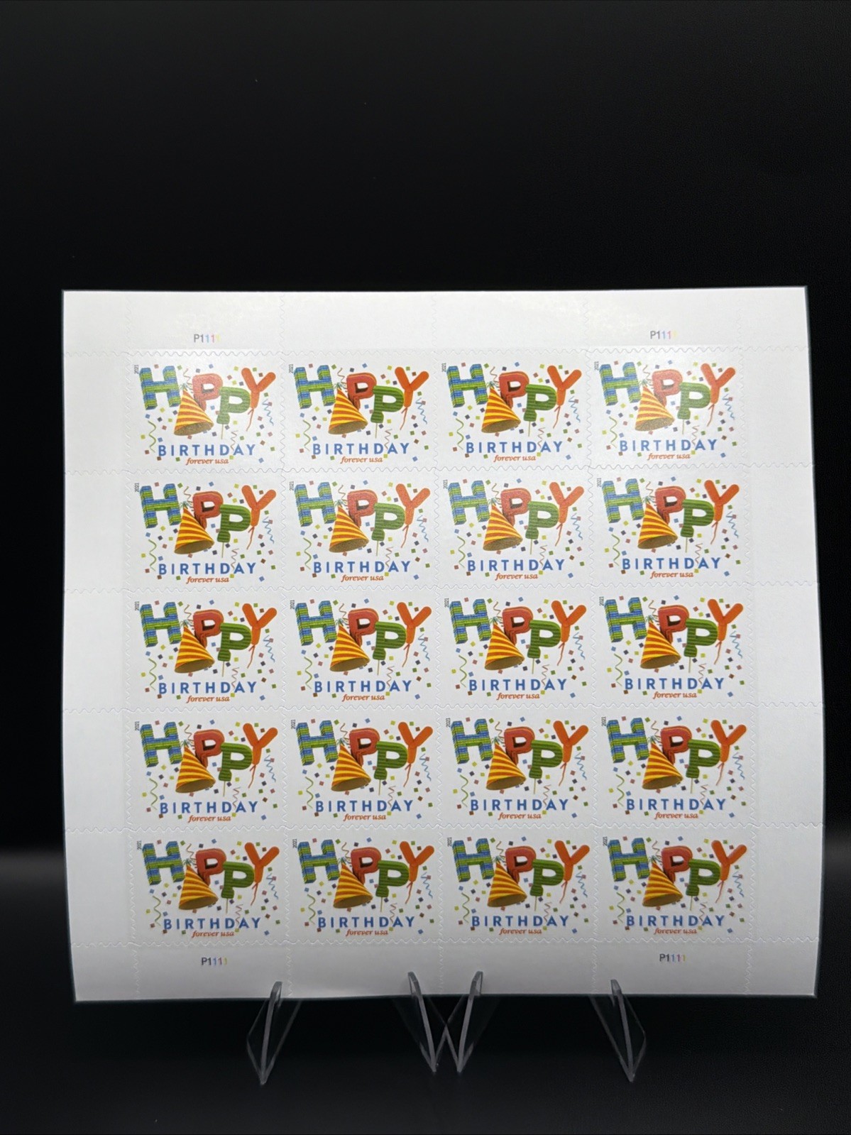 2021 USPS Happy Birthday Forever Stamp Sheet of 20 Collectible Stamps
