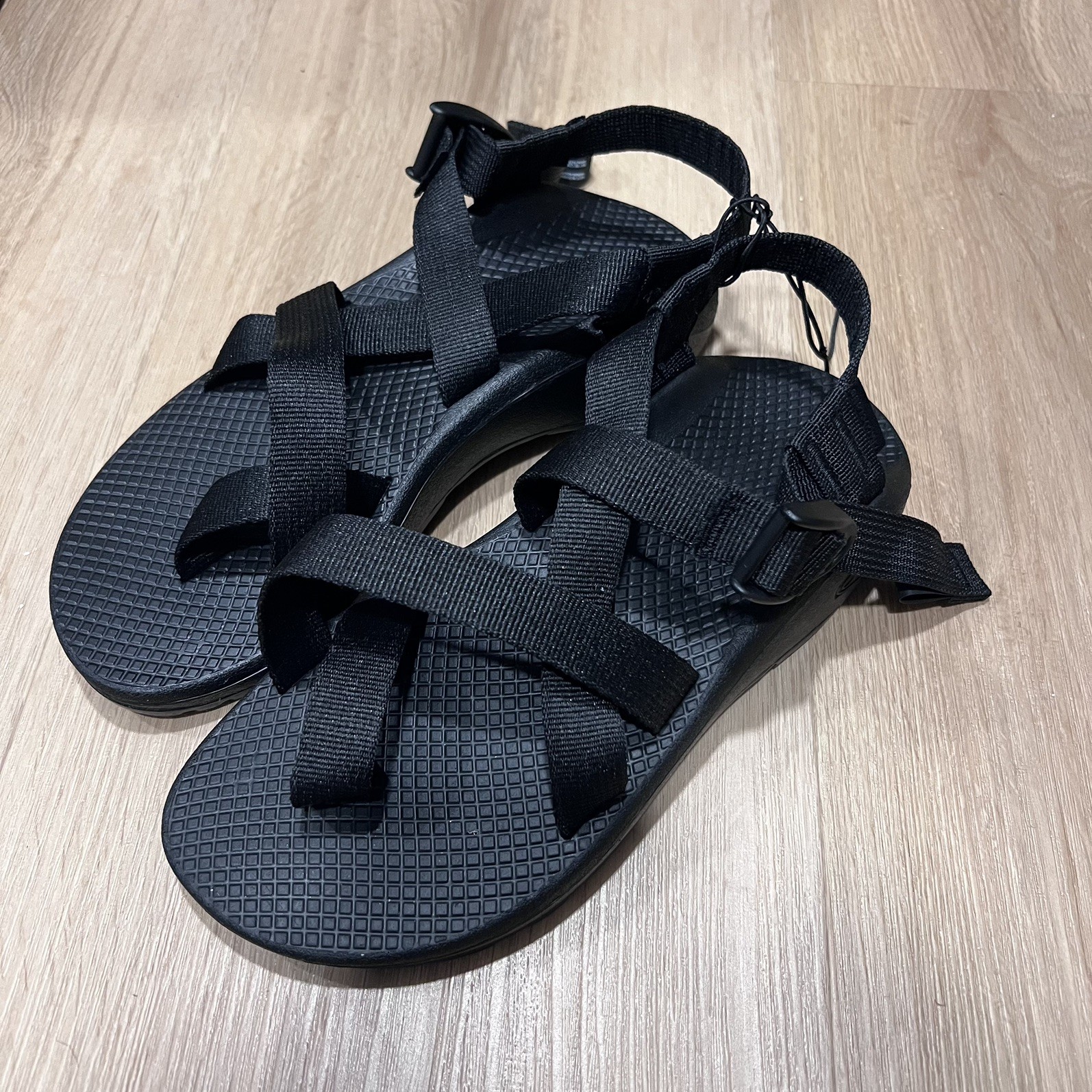 Chaco Z / Cloud 2 Black Adjustable Strap Cushioned Women\'s Sandals sz 7