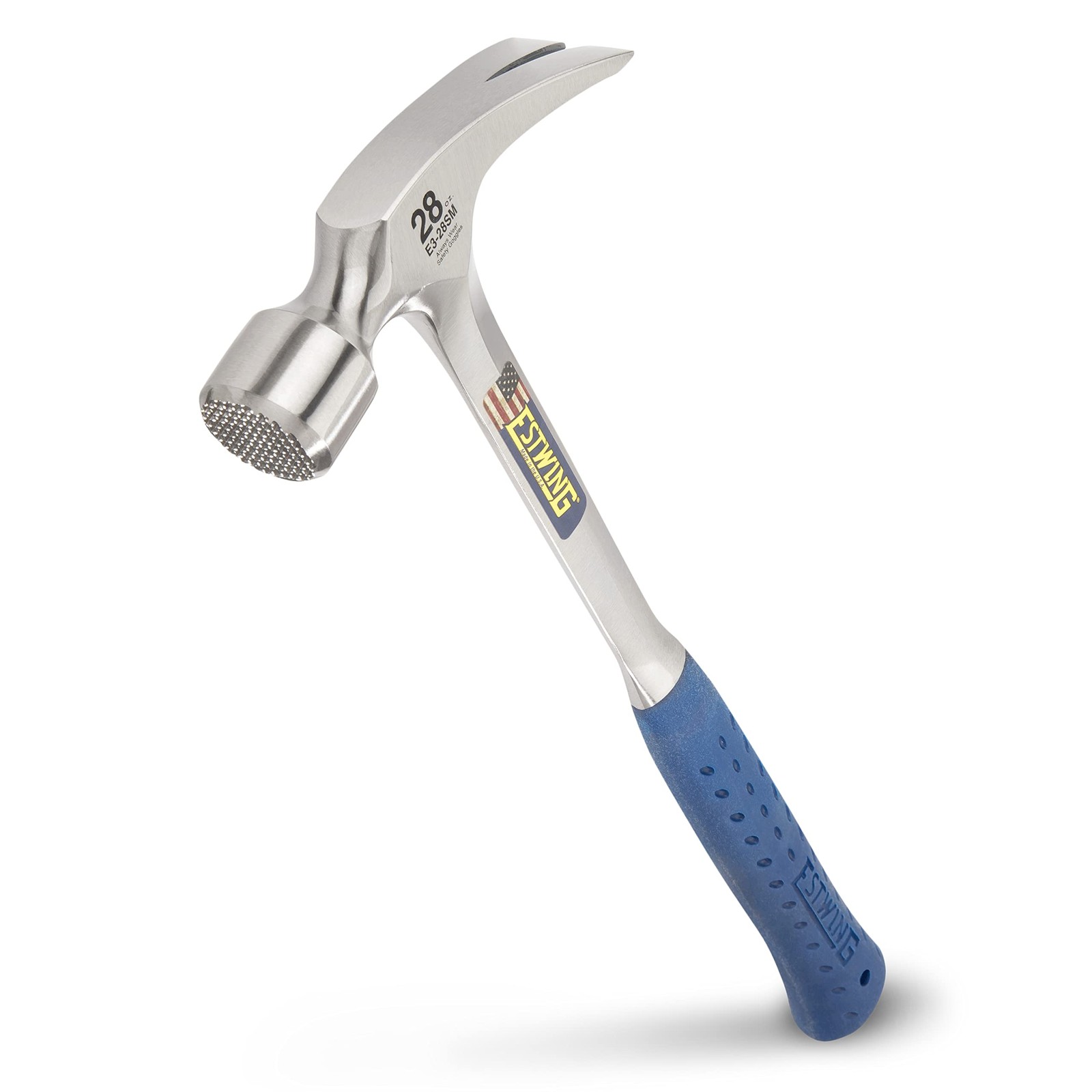 Framing Hammer - 28 oz Made Long Handle Straight Rip Claw Hammer with Milled...
