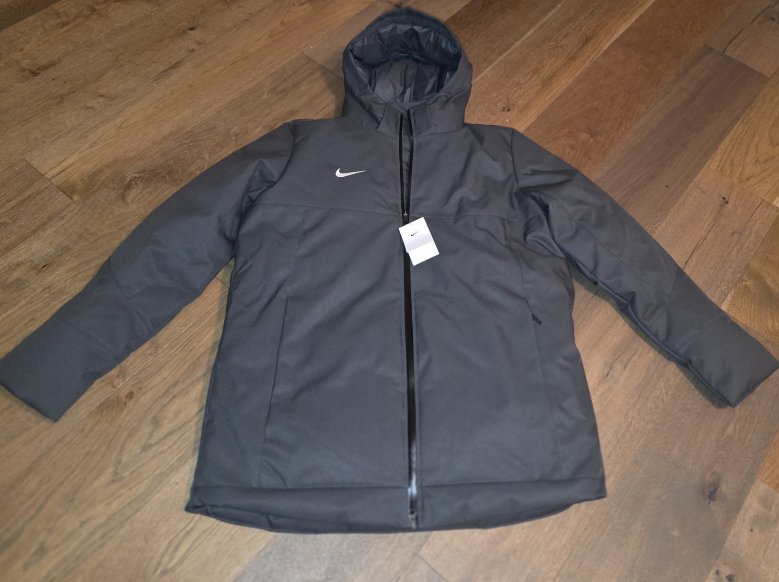 NEW Sz Large L Men\'s Nike 550 Duck Down Team Parka  DJ6526-060 Anthracite Gray
