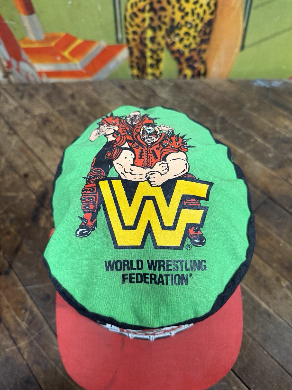VINTAGE 1991 WWF LEGION OF DOOM HAT PAINTERS CAP ROAD WARRIORS WWE NWA WCW RETRO