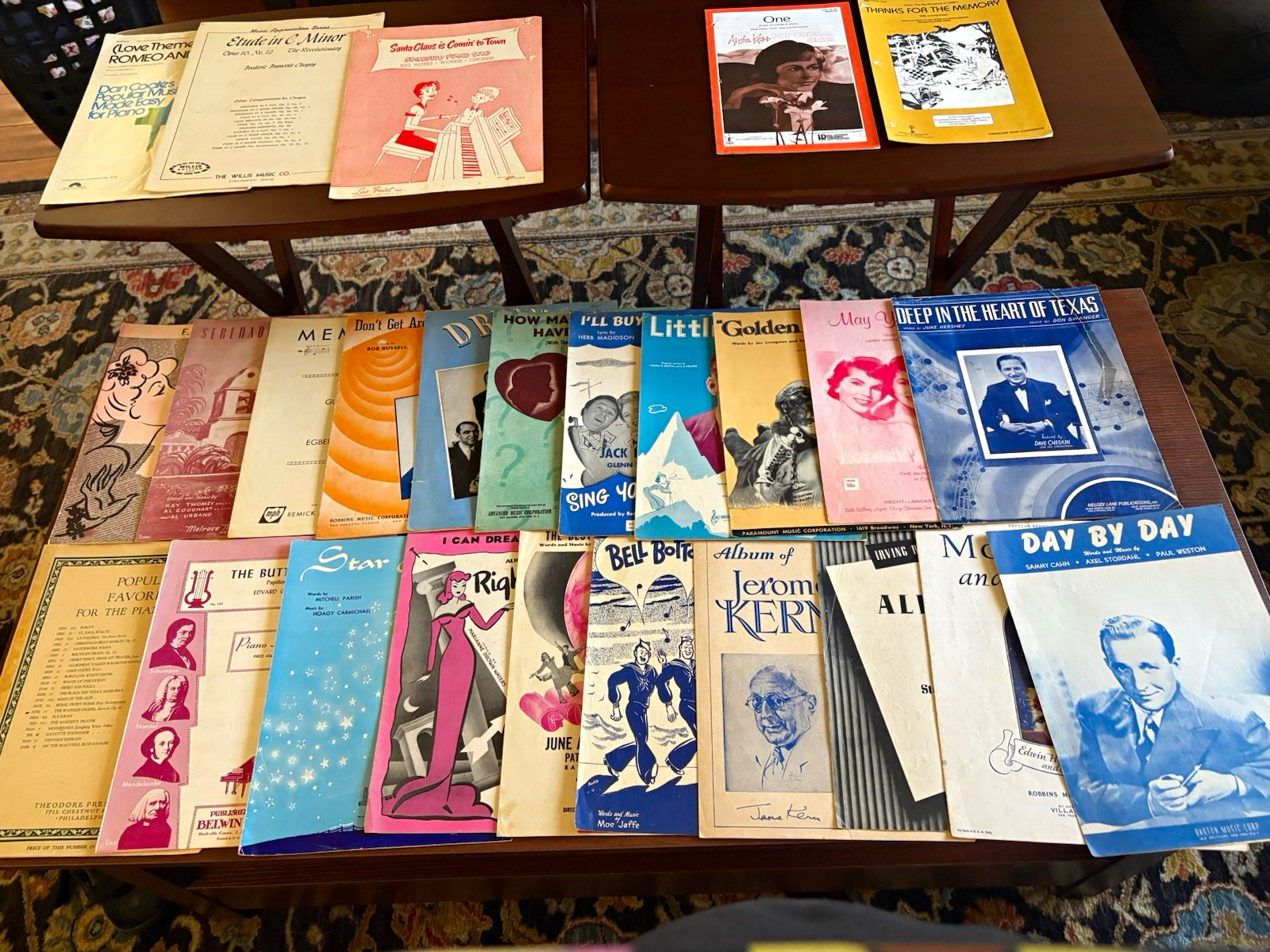 Vintage 1930s-1950s Sheet Music Huge 24-Piece Lot - Sinatra, Big Band, & Movie
