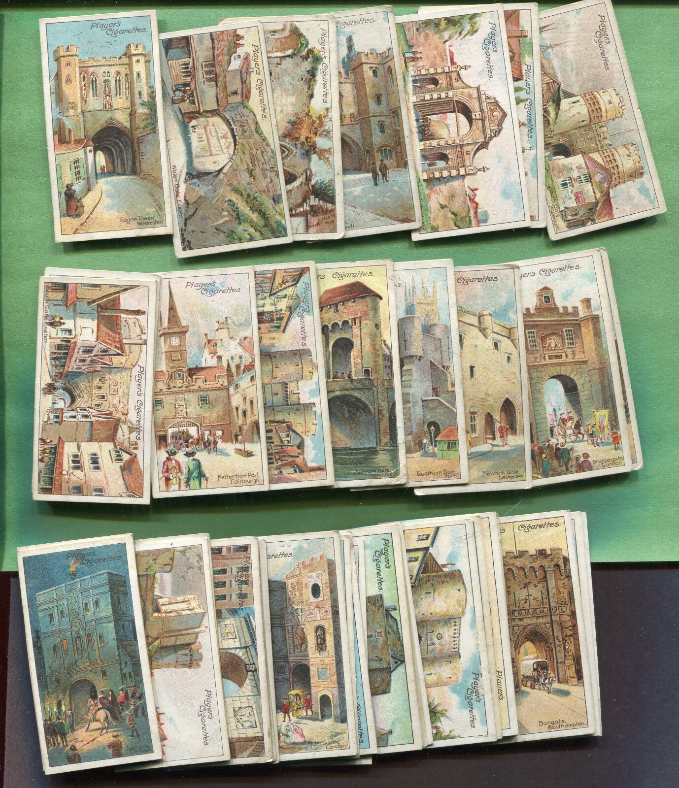 1909 JOHN PLAYER & SONS CELEBRATED GATEWAYS 50 CARD COLLECTOR SET