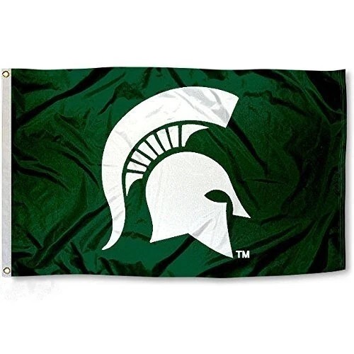 MICHIGAN STATE SPARTANS 3'X5' FLAG BANNER GREEN