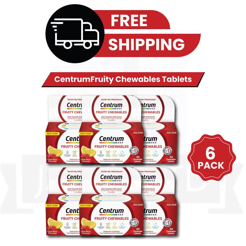 Centrum Fruity Chewables 30ct PACK OF 6