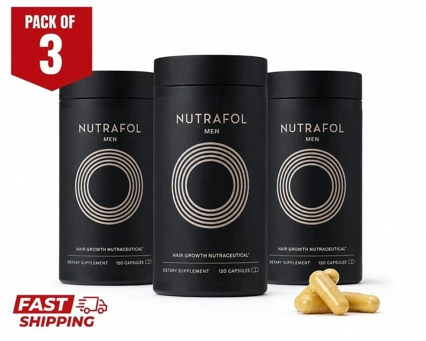 Pack Of 3 Men\'s Hair Growth Total 360 Capsules Exp 2027 Ship From USA Pack Of 3 Men\'s Hair Growth Total 360 Capsules Exp 2027 Ship From USA