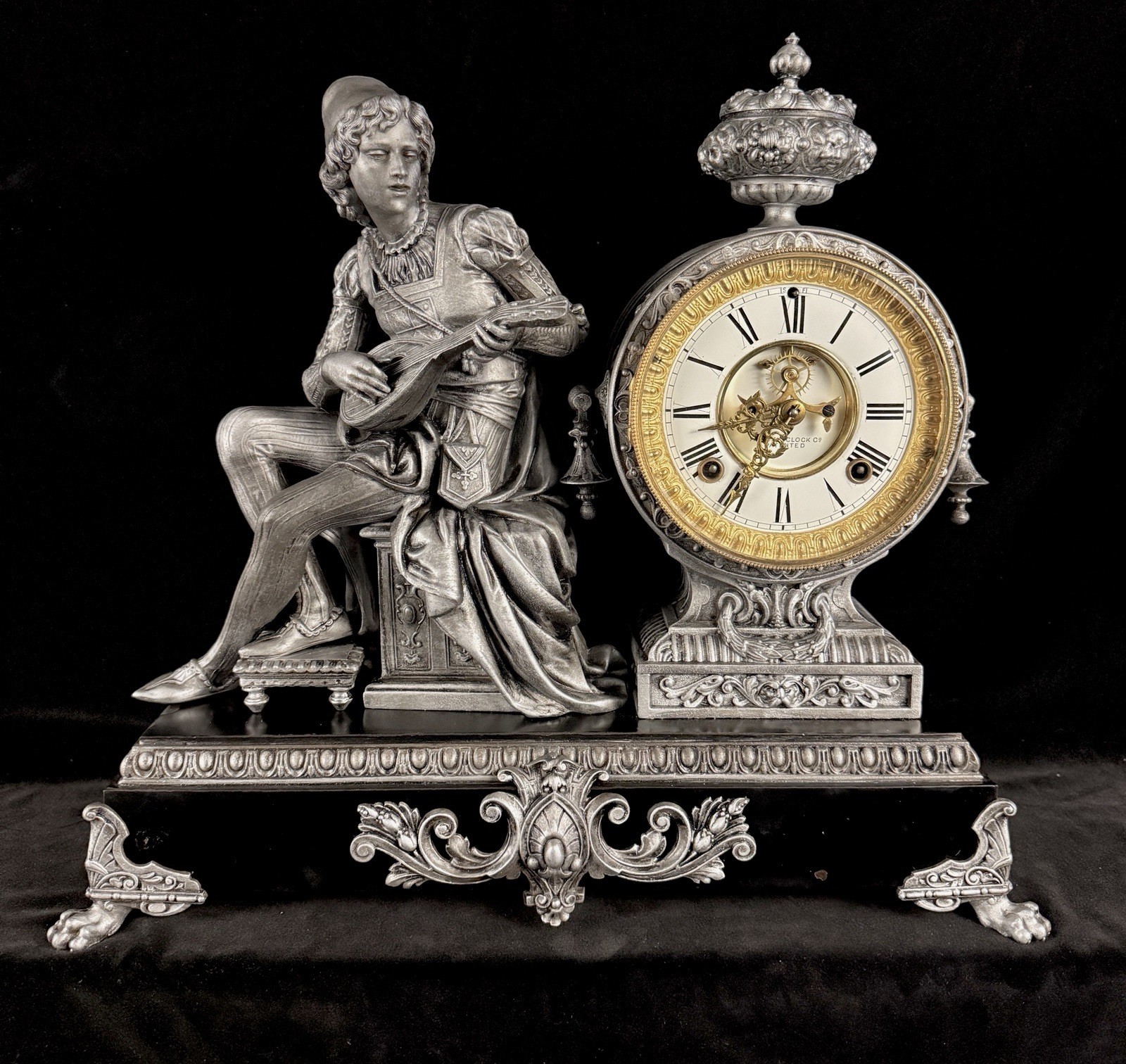 ANSONIA “TROUBADOUR” MANTLE CLOCK ~ RUNNING AND STRIKING~STUNNING FINISH