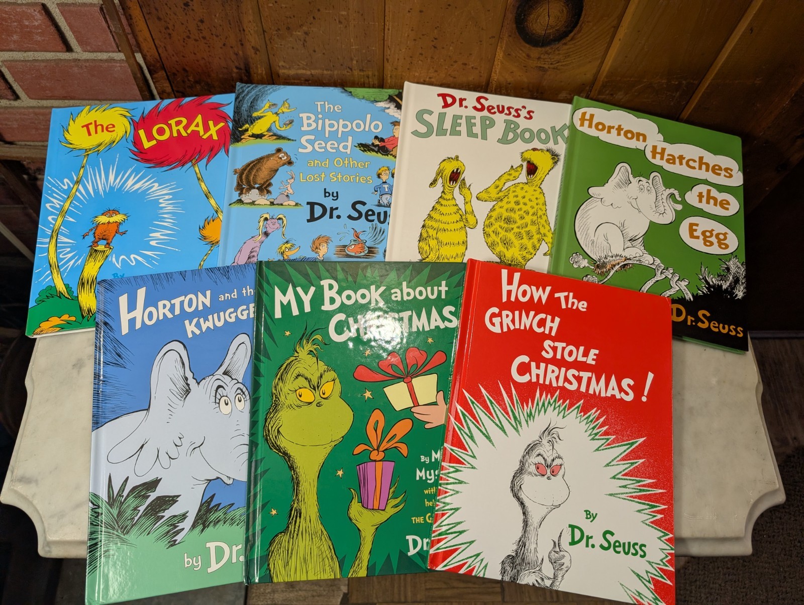 Dr Seuss Lg Hardcover 7 Book Lot - Bippolo Seed - The Lorax - Grinch - Horton