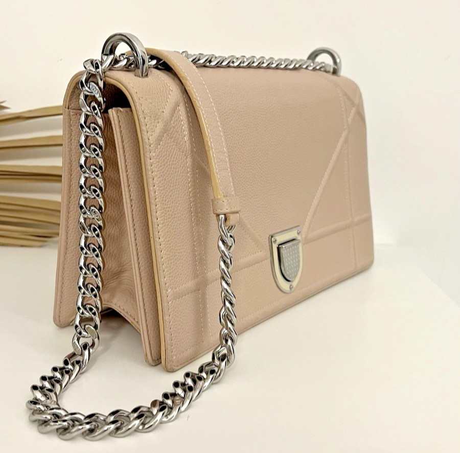 Luxury Inspired Medium Top Handle Shoulder Bag Beige Leather Silver Hardware Luxury Inspired Medium Top Handle Shoulder Bag Beige Leather Silver Hardware