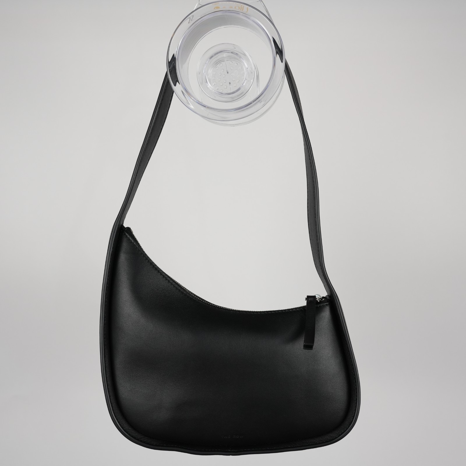 *The Row Leather Half Moon - Black Shoulder Bag