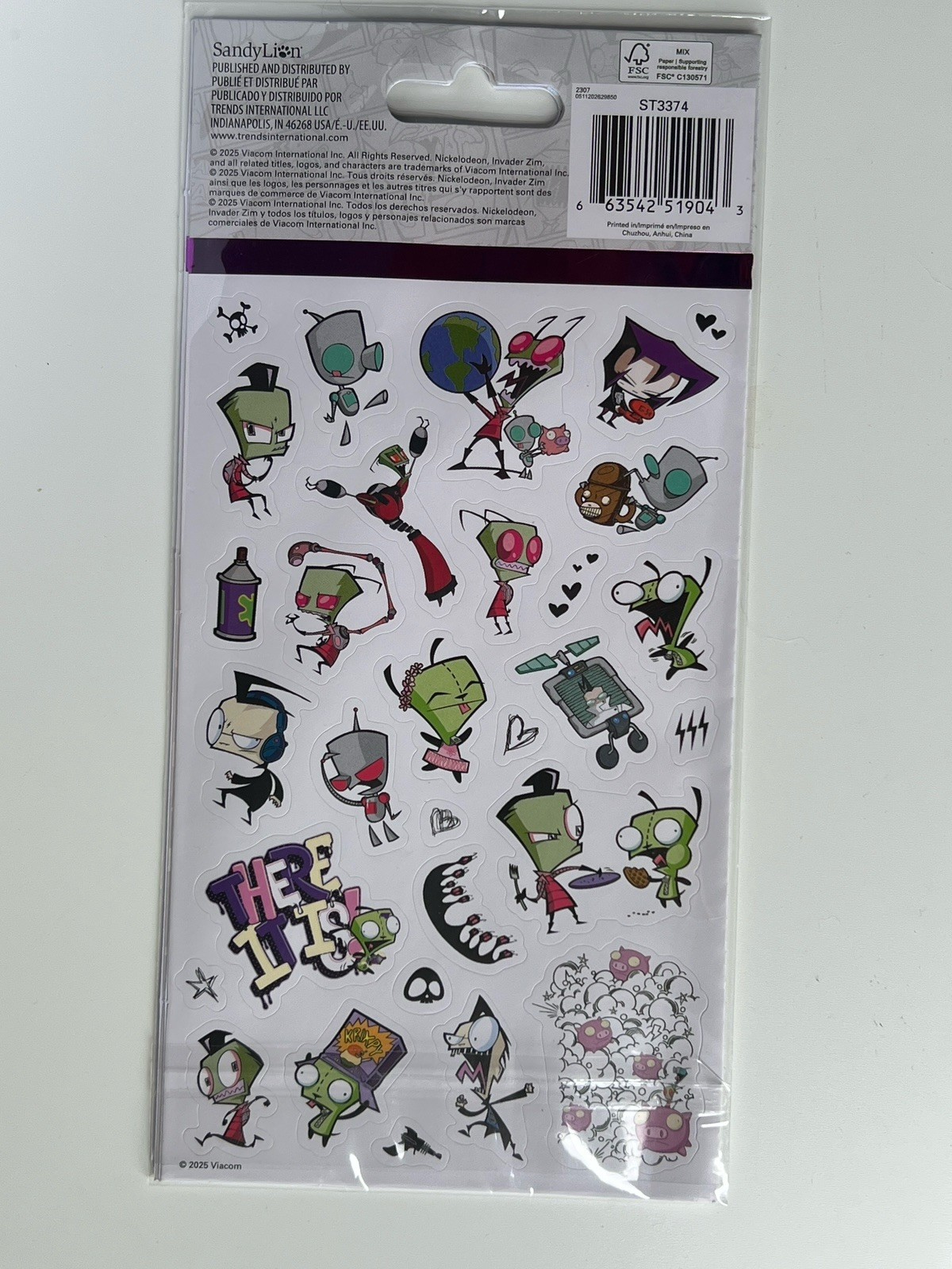 Invader Zim Gir & Red Robot Figures Sticker Sheets Nickelodeon Sealed Invader Zim Gir & Red Robot Figures Sticker Sheets Nickelodeon Sealed